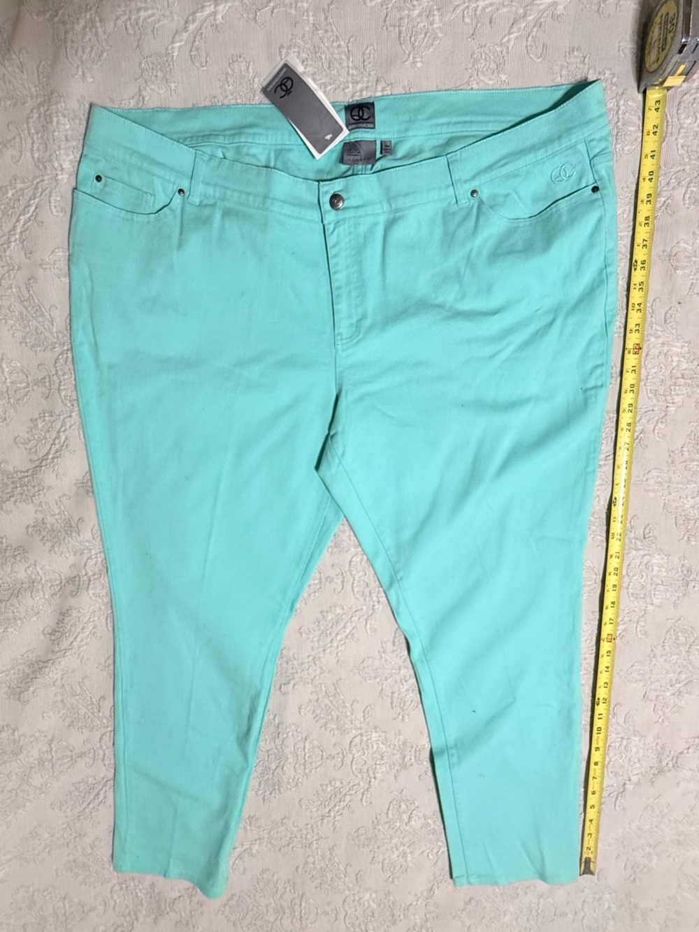 Plus-Size Mint Green Women's Stretch Jeans Leggings